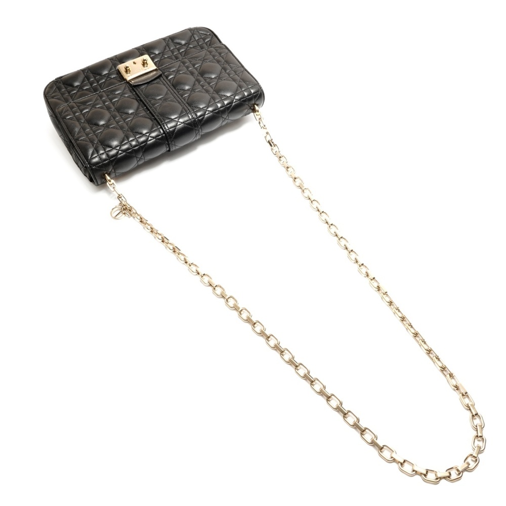 CHRISTIAN DIOR Black Leather Shoulder Bag - Picture 8 of 13